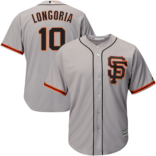 Giants #10 Evan Longoria Grey New Cool Base Road 2 Stitched MLB Jersey
